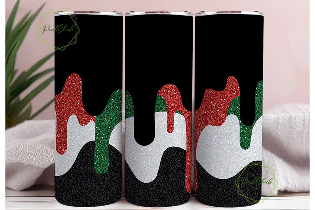 Christmas Cow Print 20oz Tumbler Wrap Sublimation PixelChick 