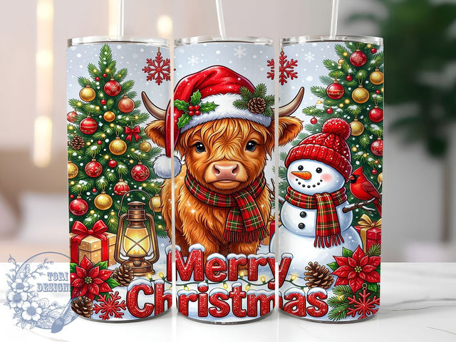 Christmas Cow Snowman 20oz Tumbler, Christmas Cow, Cow Snowman, Snowman Cow Tumbler, Christmas Cow Wrap, 20oz Tumbler Wrap, Christmas Tumbler, Cow Snowman PNG Sublimation ToriDesigns 