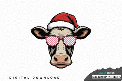 Christmas cow sublimation png design Sublimation Regulrcrative 