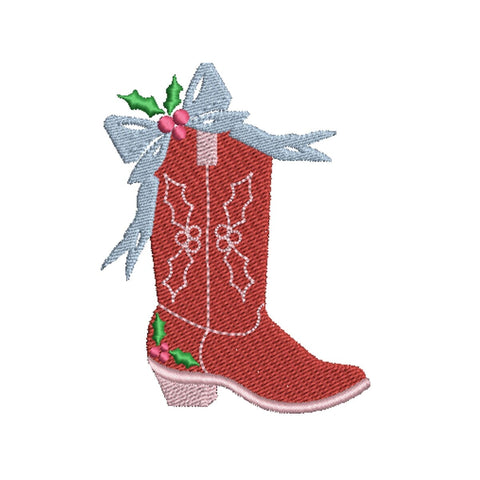 Christmas Cowboy Boot Embroidery Design Embroidery/Applique DESIGNS Creatively Embroidery 