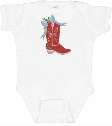 Christmas Cowboy Boot Embroidery Design Embroidery/Applique DESIGNS Creatively Embroidery 