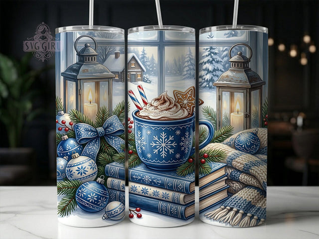 Christmas Cozy Blue Cocoa 20oz Tumbler, Cozy Blue Cocoa, Christmas Cocoa, Blue Cocoa Tumbler, Cocoa Tumbler Wrap, Christmas Tumbler, Cozy Christmas PNG, Blue Christmas PNG Sublimation SvggirlplusArt 