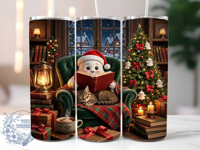 Christmas Cozy Ghost Library 20oz Tumbler, Cozy Ghost Library, Christmas Ghost PNG, Cozy Christmas Ghost, Ghost Library PNG, Cozy Ghost Tumbler, Ghost Tumbler Wrap, Cozy Christmas PNG Sublimation ToriDesigns 