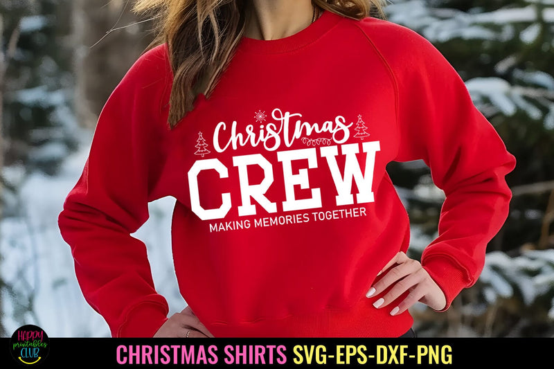 Christmas Crew Shirt SVG I Christmas Family Shirt SVG SVG Happy Printables Club 