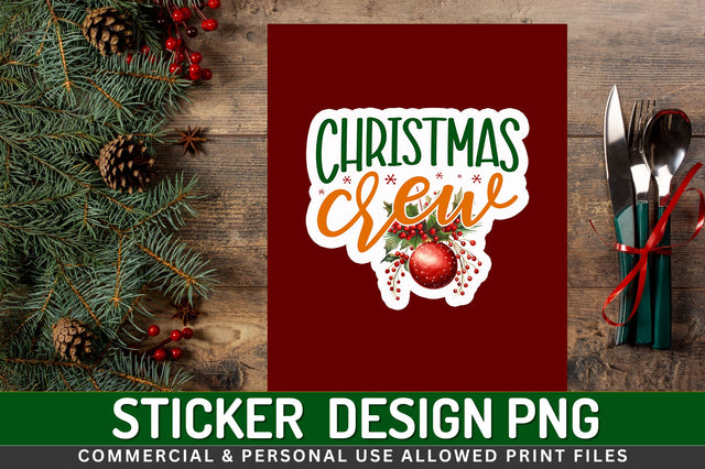Christmas crew Sticker Design Sublimation Regulrcrative 