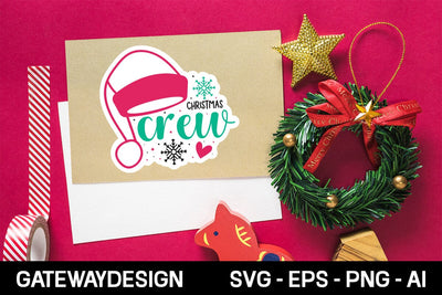 Christmas Crew sticker Svg design SVG designmaster24 