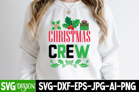 Christmas Crew SVG Cut File, Christmas Crew SVG Design, Christmas Crew Sublimation Design, Christmas SVG Quotes, Merry Christmas SVG Design, Christnmas Sublimation PNG SVG BlackCatsMedia 