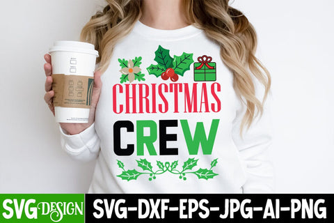 Christmas Crew SVG Cut File, Christmas Crew SVG Design, Christmas Crew Sublimation Design, Christmas SVG Quotes, Merry Christmas SVG Design, Christnmas Sublimation PNG SVG BlackCatsMedia 