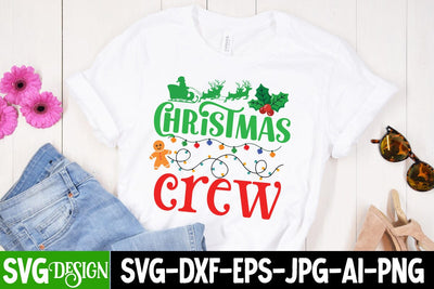 Christmas Crew SVG Cut File, Christmas Crew SVG Design, Christmas Crew Sublimation Design PNG , Christmas SVG Quotes, Merry Christmas SVG Design, Christnmas Sublimation PNG SVG BlackCatsMedia 