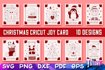 Christmas Cricut Joy Card SVG Bundle | Paper Cut SVG | Christmas SVG Design v.2 SVG The T Store Design 