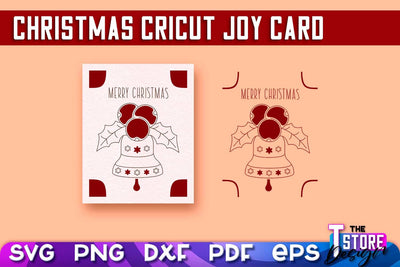 Christmas Cricut Joy Card SVG | Paper Cut SVG | Christmas SVG Design v.1 SVG The T Store Design 