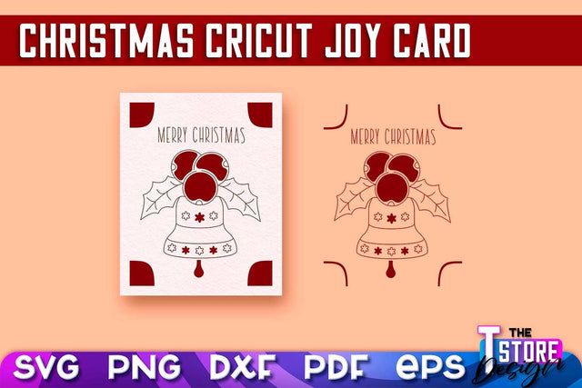 Christmas Cricut Joy Card SVG | Paper Cut SVG | Christmas SVG Design v.1 SVG The T Store Design 