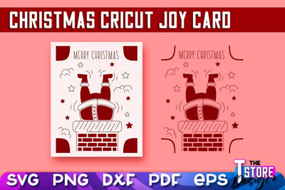 Christmas Cricut Joy Card SVG | Paper Cut SVG | Christmas SVG Design v.2 SVG The T Store Design 