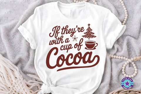 Christmas cup of cocoa SVG, Christmas Quote T shirt Design, Christmas Illustration SVG FiveStarCrafting 