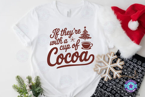 Christmas cup of cocoa SVG, Christmas Quote T shirt Design, Christmas Illustration SVG FiveStarCrafting 