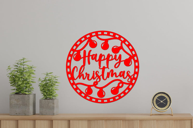 Christmas Cut files, round sign, Cake topper, Coaster SVG zafrans studio 