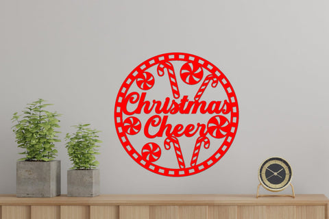 Christmas Cut files, round sign, Cake topper, Coaster SVG zafrans studio 