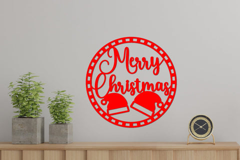 Christmas Cut files, round sign, Cake topper, Coaster SVG zafrans studio 
