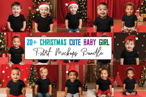 Christmas Cute Baby Black Mockups Bundle Mock Up Photo sublimationhouse29 