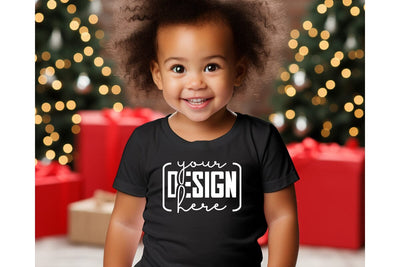 Christmas Cute Baby Black T-Shirt Mockups, SVG sublimationhouse29 