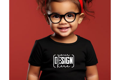 Christmas Cute Baby Black T-Shirt Mockups SVG sublimationhouse29 