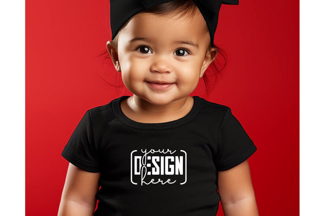 Christmas Cute Baby Black T-Shirt Mockups, SVG sublimationhouse29 