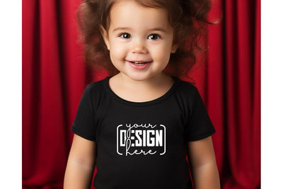 Christmas Cute Baby Black T-Shirt Mockups SVG sublimationhouse29 