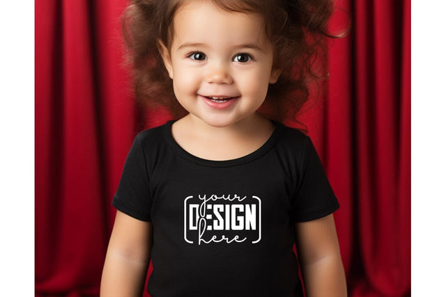 Christmas Cute Baby Black T-Shirt Mockups SVG sublimationhouse29 