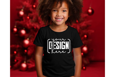 Christmas Cute Baby Black T-Shirt Mockups SVG sublimationhouse29 
