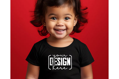 Christmas Cute Baby Black T-Shirt Mockups, SVG sublimationhouse29 