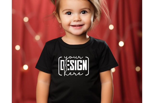 Christmas Cute Baby Black T-Shirt Mockups SVG sublimationhouse29 