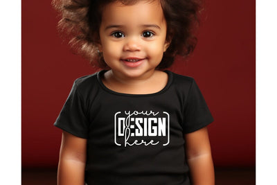 Christmas Cute Baby Black T-Shirt Mockups SVG sublimationhouse29 