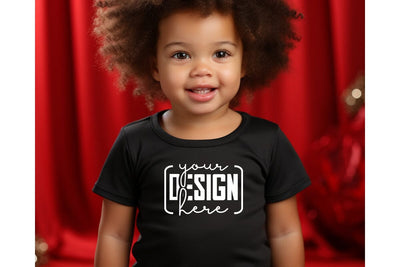 Christmas Cute Baby Black T-Shirt Mockups SVG sublimationhouse29 