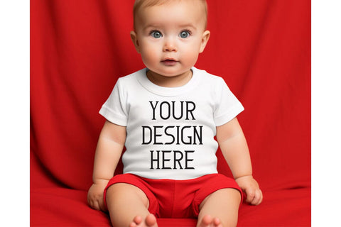 Christmas Cute Baby Girls Red Mockups Bundle Mock Up Photo sublimationhouse29 