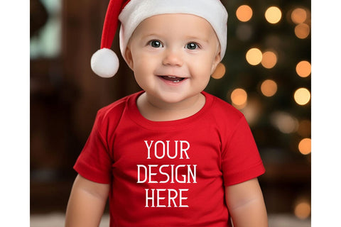 Christmas Cute Baby Girls Red Mockups Bundle Mock Up Photo sublimationhouse29 