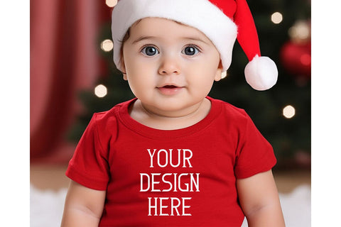 Christmas Cute Baby Girls Red Mockups Bundle Mock Up Photo sublimationhouse29 