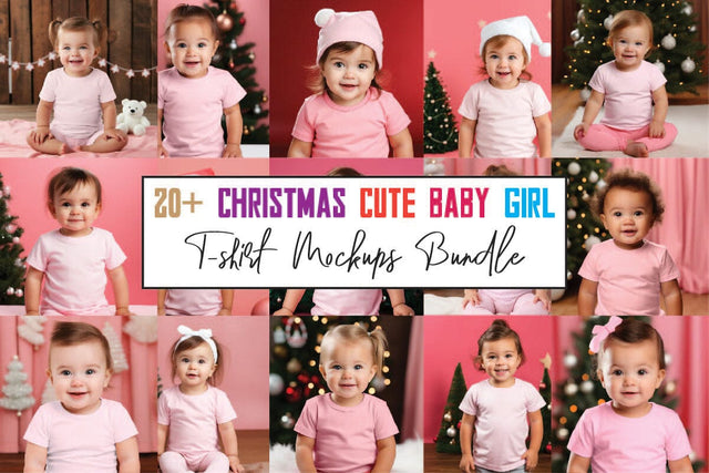 Christmas Cute Baby Pink Mockups Bundle, Child Baby Model Holiday Mockups, Christmas Baby Mockups, Digital Download Mock Up Photo sublimationhouse29 
