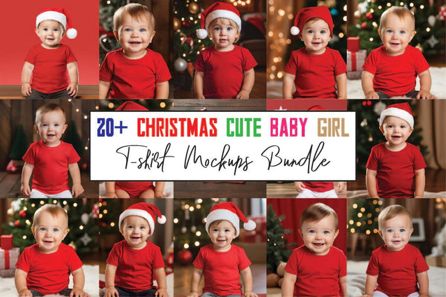 Christmas Cute Baby Red Mockups Bundle Mock Up Photo sublimationhouse29 