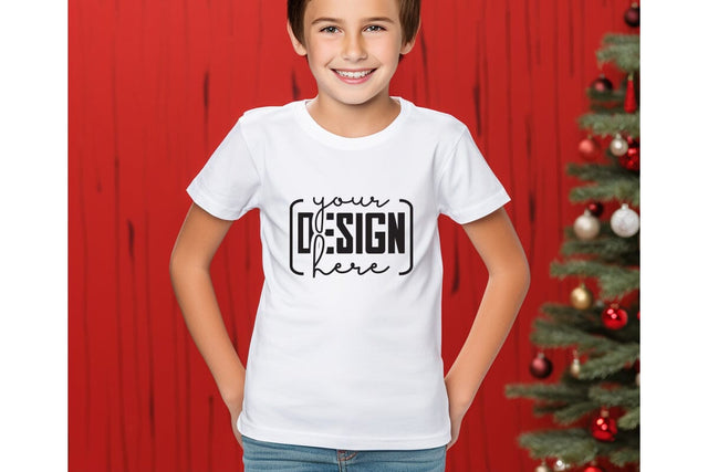 Christmas Cute Baby White T-Shirt Mockups SVG sublimationhouse29 
