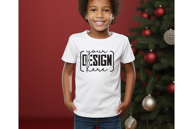 Christmas Cute Baby White T-Shirt Mockups SVG sublimationhouse29 