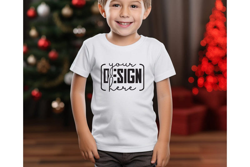 Christmas Cute Baby White T-Shirt Mockups SVG sublimationhouse29 