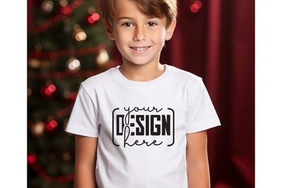 Christmas Cute Baby White T-Shirt Mockups SVG sublimationhouse29 