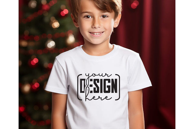 Christmas Cute Baby White T-Shirt Mockups SVG sublimationhouse29 