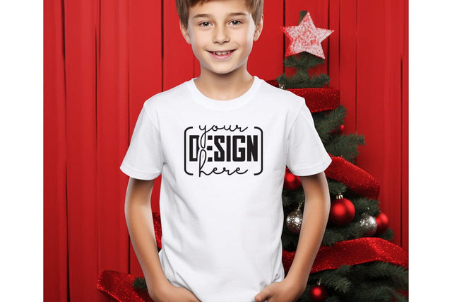 Christmas Cute Baby White T-Shirt Mockups SVG sublimationhouse29 
