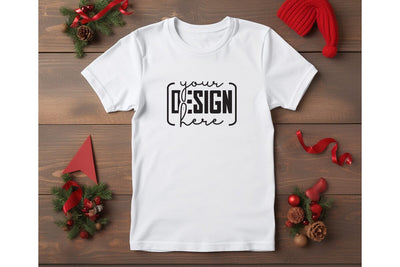 Christmas Cute Baby White T-Shirt Mockups SVG sublimationhouse29 