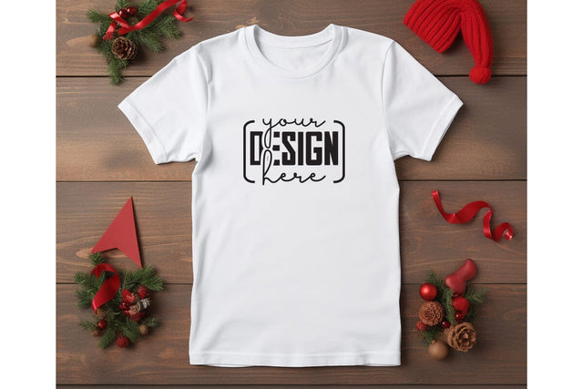 Christmas Cute Baby White T-Shirt Mockups SVG sublimationhouse29 