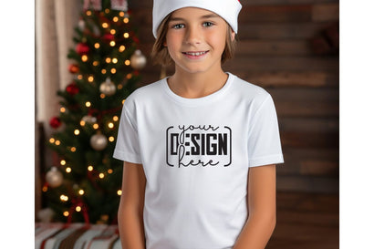 Christmas Cute Baby White T-Shirt Mockups SVG sublimationhouse29 