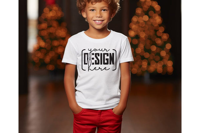 Christmas Cute Baby White T-Shirt Mockups SVG sublimationhouse29 