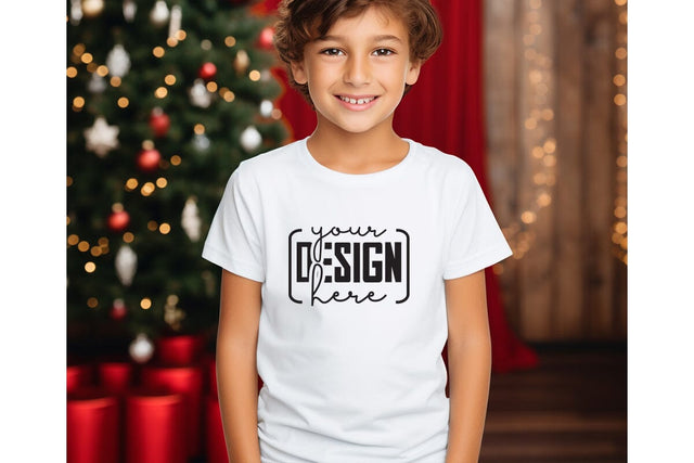Christmas Cute Baby White T-Shirt Mockups SVG sublimationhouse29 