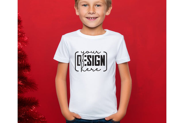 Christmas Cute Baby White T-Shirt Mockups SVG sublimationhouse29 
